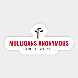 Mulligans Anonymous Mulligan Golf Sticker